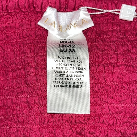 🆕 La Blanca Resortwear Dress Coverup Magenta Size L - Picture 9 of 11